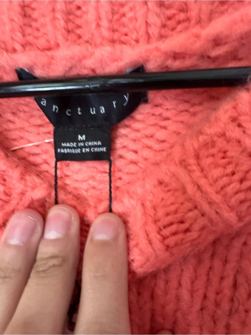 NWT Sanctuary Crewneck Chunky Knit Sweater in Coral Pink